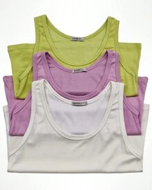 Kit 3 Basic Cloud Mesh Tank Top - 彩色 - 查看 1