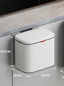 Thùng rác nhà bếp tráng men có giỏ đựng bên trong - 4 lít màu trắng hoặc đen - trắng - Xem 5