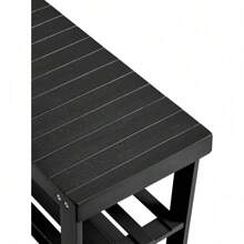 Shoe Rack, 3 Tier Bamboo Shoe Bench Shoe Racks Storage Stand Shelf Organizer With Seat, 8 Pair Of Shoes Rack For Corridor, Living Room, Bathroom, Bedroom Or Hallway(Black ) - Black - View 5