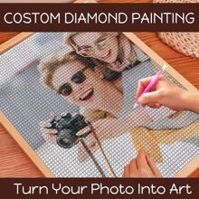 Customized 5D Diamond Art Painting Kit Full Diamond Round Square Shape Mosaic 5D DIY Personalized Picture Customization Suitable For Birthday Anniversary Valentine's Day Gift Handmade Home Wedding Wall Decoration Exquisite, High-Quality Custom, Personalized, Unique Ideal Gifts For Her Pets, Daughter, School Students, Son For Anniversaries, For Valentine's Day, For Mother's Day, For Birthdays, For Youth's Day, For Father's Day, For Graduation, For Weddings, For Housewarming School, Home, Office,Multi-Functional,Durable,Ornamental,Reusable,Exquisite,Stylish,High-Quality,Colorful,Modern,Custom,Personalized,Unique,Ideal Gifts For Him,Ideal Gifts For Her,Boyfriend,Dad,Girlfriend,Mom,Family,Friends,Tea Room,Home,Garden,Office,For Anniversaries,For Valentine's Day,For Mother's Day,For Birthdays,For Father's Day,For Graduation,For Weddings,For Housewarming,Warm Ambience, Autumn Home Refresh,Home Harmony - Multicolor - View 2
