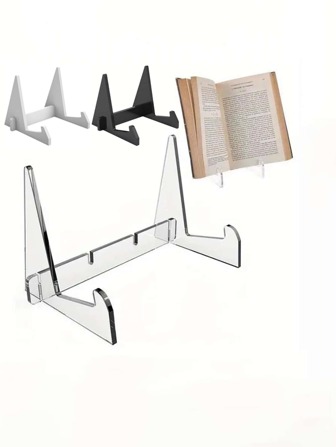1pc Acrylic Bookshelf, Adjustable Display Stand, Used For Magazines, Comics, Vinyl Records, Tablets, Transparent Easels