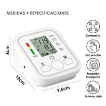 Baumanometro Digital Medidor De Presion Arterial Aparato Para Checar La Presion De Brazo Fácil Traslado Y Manipulación Práctico Para Mediciones Instantáneas Precisas De Presión - W6100 - Baumanometro - Blanco - Ver 2