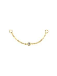 1Pc Asymmetrische Zirkonia Hanger 925 Sterling Zilveren Mini Oorbel Voor Vrouwen Zoete Stijl Geperforeerde Ketting Met Stud Oorbel Geschikt Voor Bruiloft Bruidssieraden