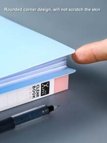 SHOULI 1 个 A4 文件夹，用于显示书页、透明插页纸、文件整理器、文具、适用于办公室学校用品、办公室文件存储、多功能纸张存储文件夹 - 彩色 - 查看 5