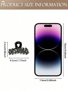 Set de 10 agrafe de păr elegante pentru femei, cu cristale, de mărime medie, potrivite pentru uz zilnic și la petreceri, cadou recomandat pentru accesorii de păr pentru sezonul școlar