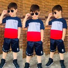 Boys' Children's Set Of Bermuda Shorts And T-Shirt - 藍色 - 查看 2
