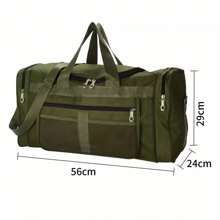 Mens Large Sports & Gym Holdall Bag - SPORTS TRAVEL WORK EQUIPMENT DUFFLE - Green - View 3