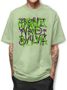GROVE ST PRINT GTA SA Cotton Round Neck T-Shirt BPJ2 - 薄荷綠 - 查看 1