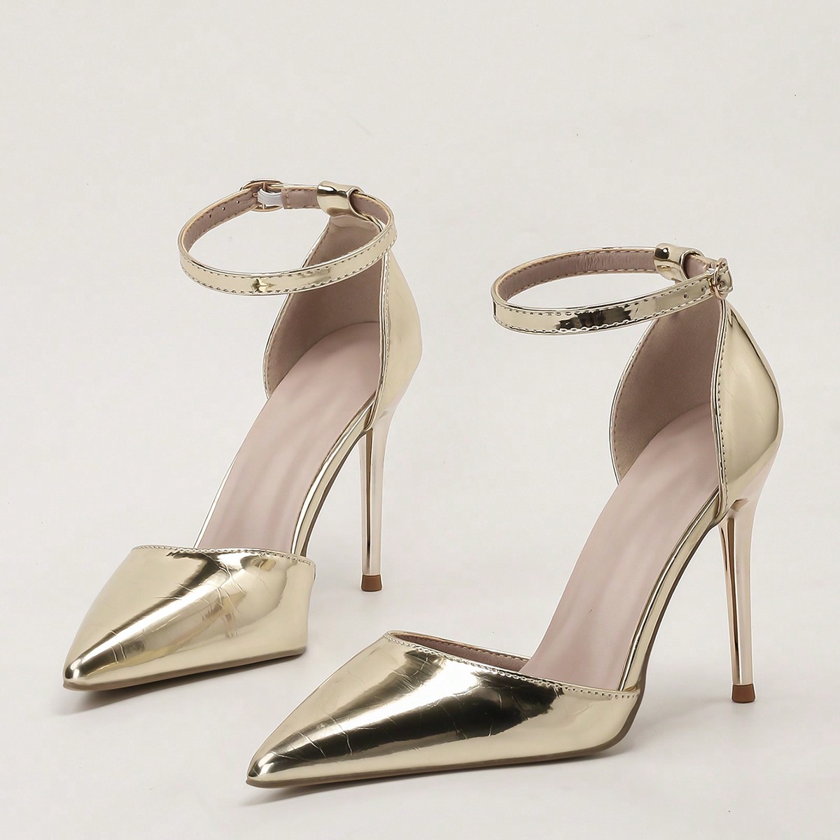 Sandalias de tacón alto con punta afilada y tira hueca, sexy, bombas de mujer, elegantes, para atuendos de fiesta