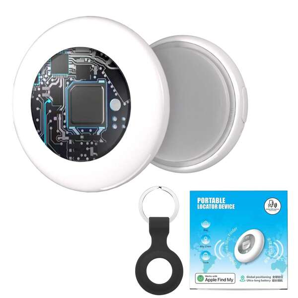 GAGAAL GAGAAL  Smart Tag Bluetooth Air Tracker Item Finders, Bluetooth Tracker For Apple Find My,Locator Tags With Find My Compatibility (IOS Only), Family Sharing&Privacy Protection, Track Your Keys, Wallet, Luggage, Backpack, Pet, Comes With Keychain Cover