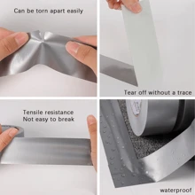 APORNI Grey Cloth Duct Tape, Waterproof, No Residue, Wide Size, Suitable For Carpet, Pipes, Decoration, Heat-Resistant, Tearable - Grey - View 9