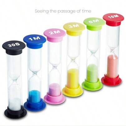 OBOVAY Bộ 6/8 chiếc đồng hồ cát nhiều màu sắc (màu ngẫu nhiên), đồng hồ cát nhỏ, đồ trang trí đồng hồ cát, đồ trang trí tiệc, đồ dùng ngày lễ, đồ trang trí nhà cửa, quà sinh nhật, quà tựu trường, quà tặng nhỏ ngày Valentine.