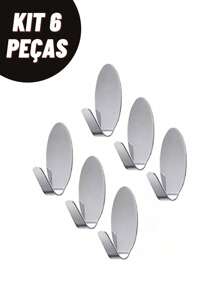 Kit 6 Adhesive Hooks For Hanging Multipurpose Wall 1kg - 查看 1