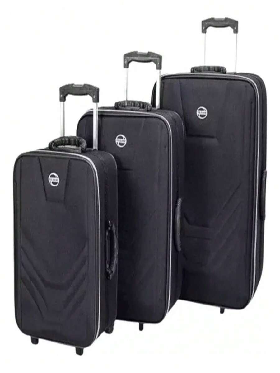 Village Travel Suitcase Set Kit 3 Small Medium Large - màu đen - Xem 1