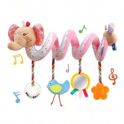 1pc Baby Doll, Suitable For Stroller And Car Seat, Donkey & Elephant Plush Decor, Fit For Newborn Baby Boys And Girls, Essential For Infants, Soft Activity Doll, Suitable For Babies 3 Months+, Best Gift For Expectant Mothers, Suitable For Christmas, Halloween, Birthday, Ramadan Party, Etc.