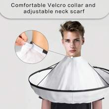 1pc Hair Cutting Cape DIY Hairdressing Cloak Umbrella Cloak Salon Barber Hairdressing Cloak Foldable Haircut Cloak-White, Hair Tools, Hair Products And Accessories For Barber Salon Beauty Back To School, Travel Holiday Essentials, Hair Accessories For Women, Slick Back Brush, Barber Accessories, Hair Dryer, Hair Tools, Hair Stuff, Hair Care, Curly Hair Brush, Barber, Barber Accessories, Hairdressing Equipment, Hairstyle, Hairdressing, Hair, Travel, Hair Products, Hair Tools, Hair Stuff, Barber, Barber Accessories, Barbershop, Hairdressing Equipment - White - View 5