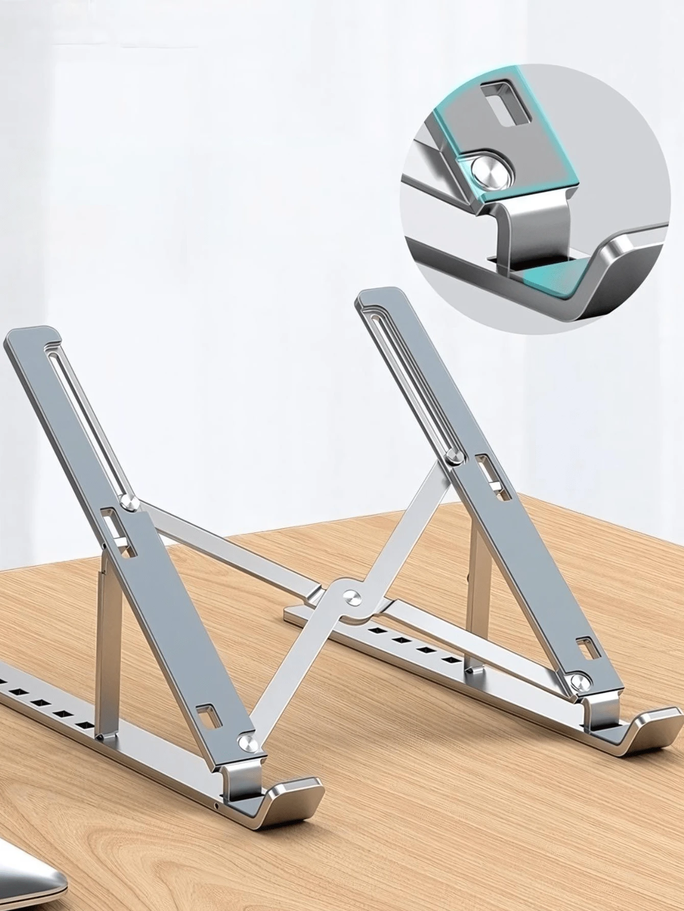 Laptop Stand - Foldable Iron Notebook Stand - 銀色 - 查看 1