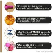 Metallic Balloon Balloon 7 Inches Various Colors Premium Resistant Balloon 50 Units - 深粉紅色 - 查看 4