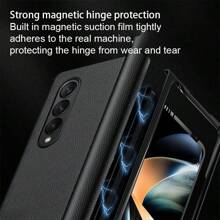 Funda compatible con Samsung Galaxy Z Fold 6/4/3 con soporte: [compatible con carga inalámbrica] Funda de teléfono ligera y delgada para Z Fold 6/Z Fold 4/Z Fold 3 - Funda protectora mate de alta moda, ajuste ceñido a prueba de choques para hombres, mujeres y niñas (negro) - Negro - Ver 11