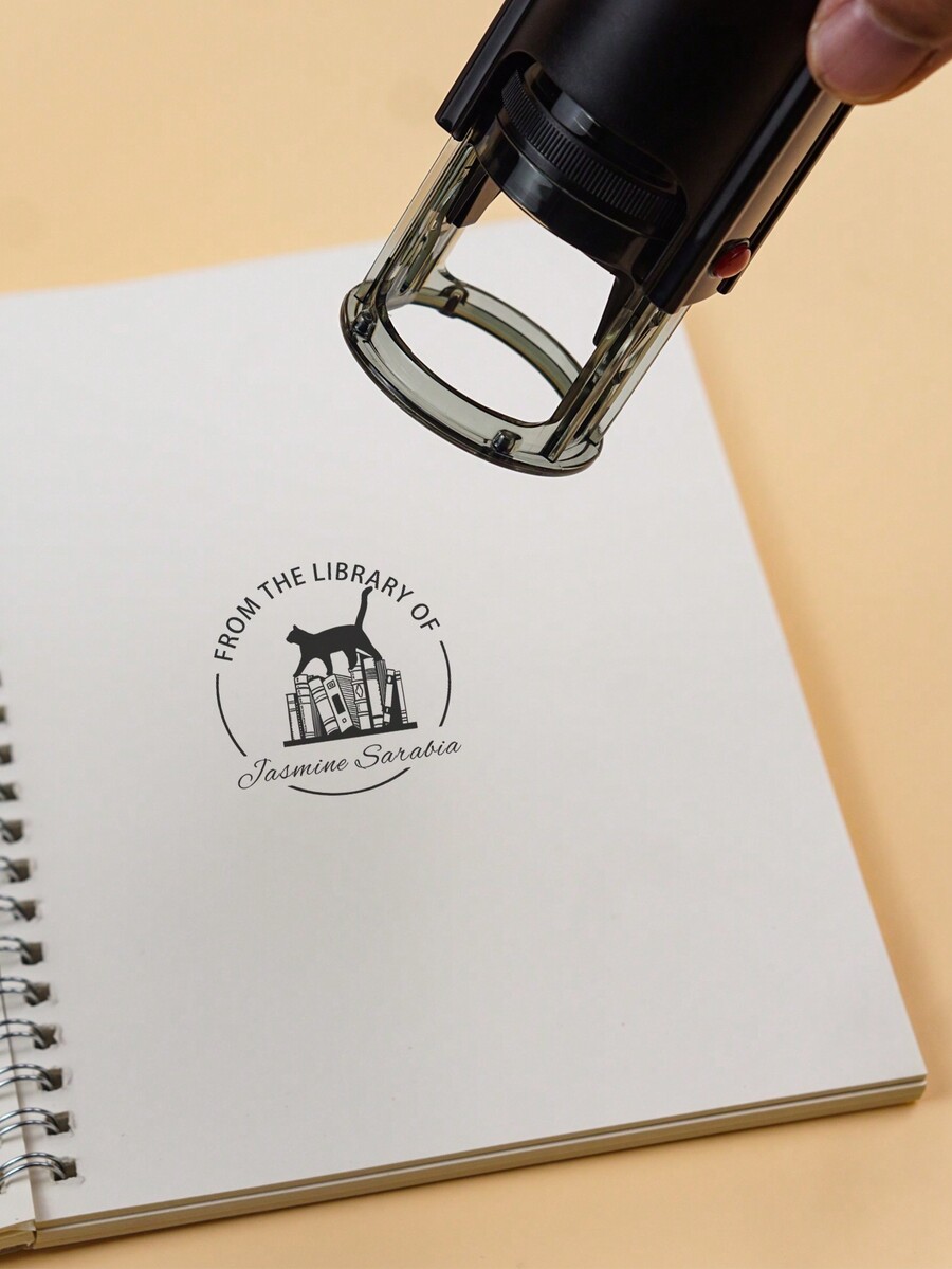 Personalized Book Stamp Book Embosser Stamp Custom Book Stamp