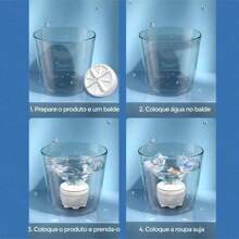 Mini Washing Machine Clothes Cloths Towels In Bucket Portable Ultrasonic Laundry USB Dishwasher White With USB - 彩色 - 查看 6