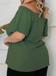 Plus Size Blouses - Green - View 5
