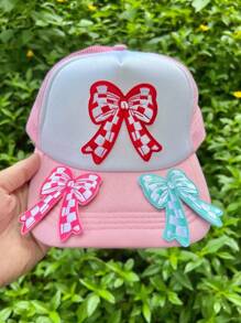 Colorful Aesthetic Dainty Bow Embroidered Iron On Patches For DIY Trucker Hats, Clothes, Jeans, Jackets, Backpacks Decoration