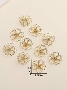 10入組/套創意鐵花DIY首飾配件適合女士DIY首飾製作