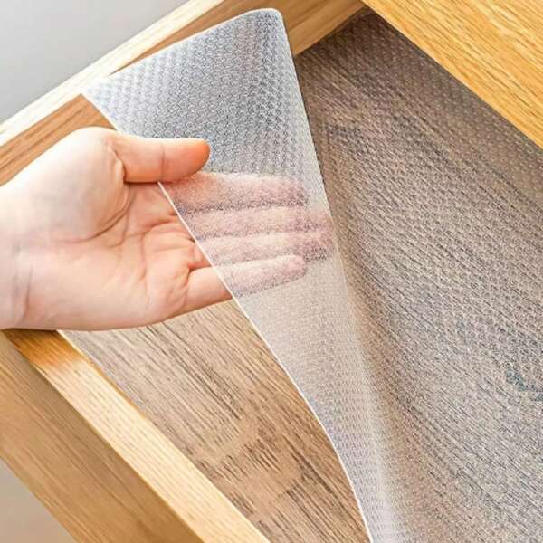 Conjuntos de Tapete Eva Transparente Para Armário À Prova De Umidade, Proteção Para Gaveta Anti-mofo, Antiderrapante, À Prova D'água, Forro Para Prateleira De Cozinha, Gaveta De Geladeira, Guarda-roupa pode Reutilizáveis