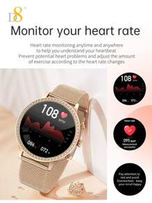 D8 Smartwatch (Answer/Make Call), 1.32" Smartwatch For Women Women IP68 Waterproof, The Bezel Is Embellished With Brilliant S,100+ Sport Modes Fitness Activity Tracker - Gold - View 7
