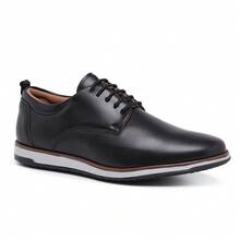 Men's Casual Dress Shoe, Oxford Style, Everyday Wear. - 黑色 - 查看 1