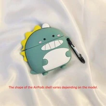 Funda de silicona verde en forma de dragón lindo y de dibujos animados de manzana para auriculares Bluetooth - Verde - Ver 11