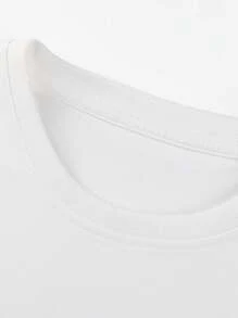100% Cotton 30.1 Basic T-Shirt Fun Print New Arrival Blouse Shipping Today - 白色 - 查看 4