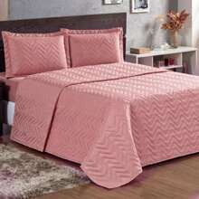 Classic Bedspread Quilt KIT 03 Pieces - Rusty Rose - View 1