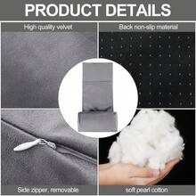 2 Pcs Recliner Pillows For Head Recliner Head Pillow Neck Pillow For Recliner Anti Slip Neck Support Pillow For Chair Neck Support Cushion With Velvet Cover Velvet For Home(Grey) - 灰色 - 查看 3