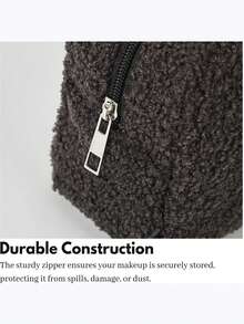 女士化妆包，优雅小巧的旅行包，可爱便携式毛绒化妆包口红袋，旅行配件收纳盒，最好的朋友生日礼物 - 彩色 - 查看 5