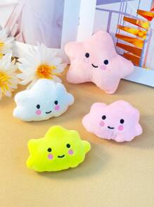 1pc Plush Star Shaped Pet Toy, Squeaky, Chewable Toy For Dogs & Cats, Pet Supplies