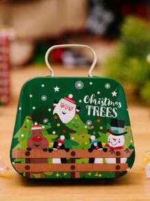 1 pezzo Decorazione mini valigia, scatola regalo in ferro, scatola regalo, scatola di stoccaggio valigia simulata, scatola regalo per caramelle e biscotti, scatola regalo per gioielli e sapone, decorazione per anniversario di matrimonio, forniture per feste di compleanno, contenitore stile nuovo anno, decorazione per la casa, decorazioni natalizie, decorazioni per la stanza, regali di Natale, decorazioni natalizie