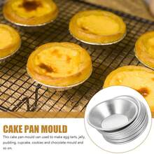 10pcs/20pcs/40pcs Egg Tart Mold Disposable Foil Trays Muffin Cases Egg Tart Tins Mince Pie Foil Cake Cases Pudding Cake Cookie Mold Lined Mould Pastry Dish Aluminium Mold Cups Cases Tin Pans - Multicolor - View 4