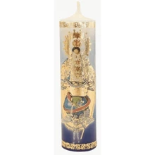 Paquete Con 12 Piezas Mini Cirio, Vela Docenera De Oración Decorada Con Virgen de San Juan de los lagos, Para Recuerdos, Decoración - Blanco - Ver 5