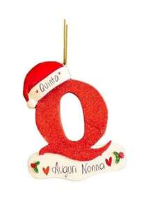 1 pieza Adorno de Navidad de acrílico en forma de letra, Decoración navideña para el árbol de Navidad "Feliz Navidad", Adornos de letra manuscrita del alfabeto de 26 letras para decorar el árbol de Navidad, Regalos de Navidad Feliz Año Nuevo 2025, Navidad - Rojo y blanco - Ver 32
