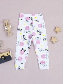 SHEIN Ribbed Knit Pants For Baby Girls And Boys, 2 Pieces, Soft, Hypoallergenic, Comfort Waistband, No Elastic, Perfect Fit, Ribbed Knit, 100% Cotton - 粉色 - 查看 10