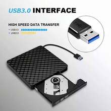 Lector Y Grabadora De Dvd/cd/externa Quemador Usb 3.0 Cd/dvd - Negro - Ver 3
