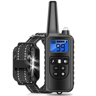 Dog Training Collar, Waterproof Dog Shock Collar With Remote Range 2600ft, 3 Training Modes, Beep, Shock, Vibration, Rechargeable Electric Shock Collar For Small Medium Large Dogs,The Remote Control And Collar Are Both Equipped With LED Lights, Which Can Control The Training Collars Of 1 Dog, 2 Dogs, And 3 Dogs