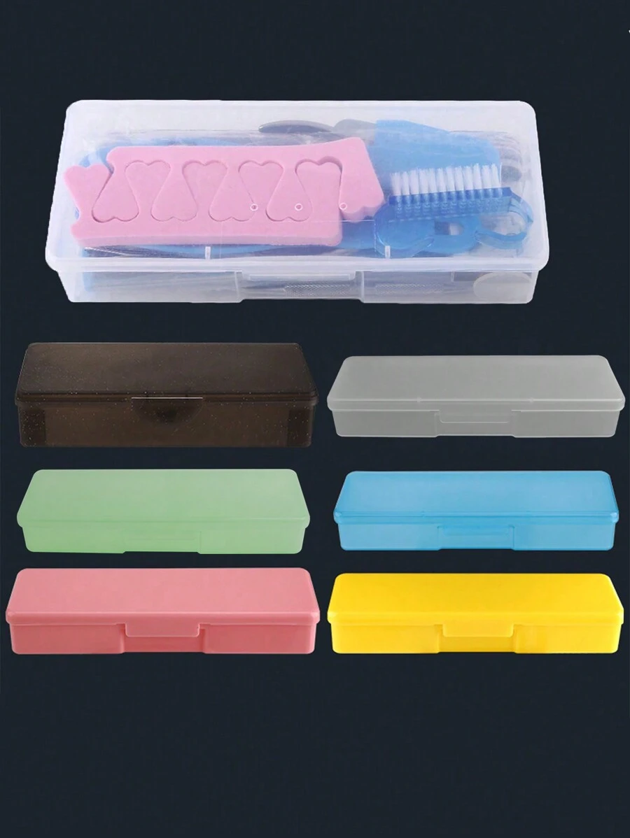 Storage Box Can For Nail Tools Or Cosmetics Storage Transparent Storage Box Plastic Package Nail Art Design Manicure Box, Room, Bathroom, House, Pink Room, Living Travel Stuff, Gift Bag, Gifts For Mom, Dad, Men, Friends, Teacher, Birthday, Wedding, Desk, Shelves, Accessories, Gift Boxes, Funny Gift, Storage Bag, Makeup Bag, Toiletry Bag, Desk Organiser, Cosmetic Bag, Makeup Pouch, Vanity Accessories, Make Up Pouch, Make Up Bags, Jewellery Box, Pouch, Makeup Brush Holder, Brush Holder, Perfume Organiser, Pouch Bag