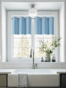 Estelar Textiler 素色單片遮光窗簾淡藍色極簡窗簾適用於客廳、臥室 - 淺藍色 - 查看 14