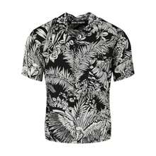 Palm Angels Jungle Palms Bowling Shirt - BLACK WHITE - View 1