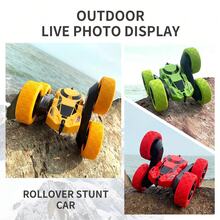 Xe điều khiển từ xa RC Stunt Cars Xe điều khiển từ xa hai mặt lái xe 360 độ lật xoay đồ chơi xe hơi cho bé trai và bé gái làm quà tặng Giáng sinh Lễ Tạ ơn Halloween, Xe điều khiển từ xa, Xe tải điều khiển từ xa, Xe Rc - Màu vàng - Xem 3
