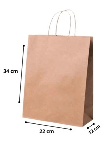 Kraft Paper Bag M - 50 Units - 米色 - 查看 2