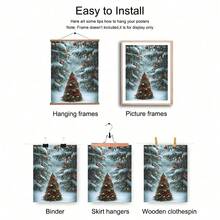 1 tấm áp phích vải canvas mừng Giáng sinh vui vẻ, Cây thông Noel trong tuyết, Món quà lý tưởng để trang trí tường thẩm mỹ, Nghệ thuật treo tường, Phòng ngủ, Phòng khách, Hành lang bếp, Trang trí tường và Trang trí phòng, Không khung. - Nhiều màu - Xem 6